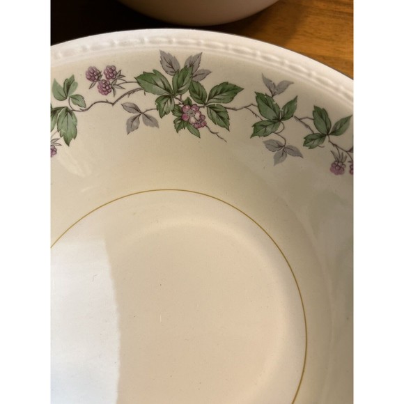 Pair of Vintage Homer Laughlin Eggshell Georgian Floral Vegetable Serving Bowls - Picture 5 of 8